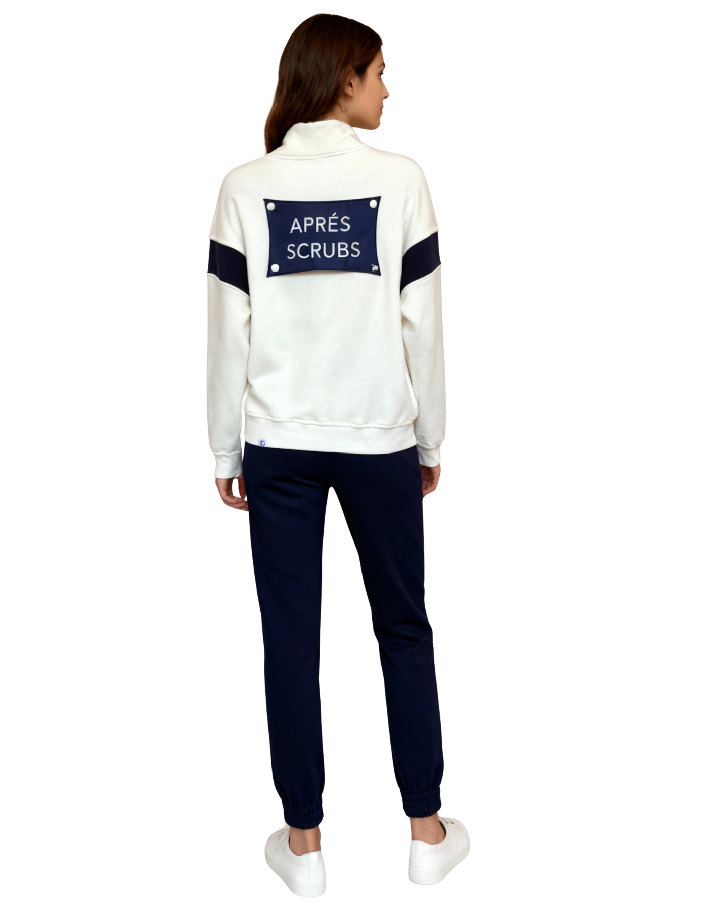 GA - White Quarter-Zip Sweatshirt