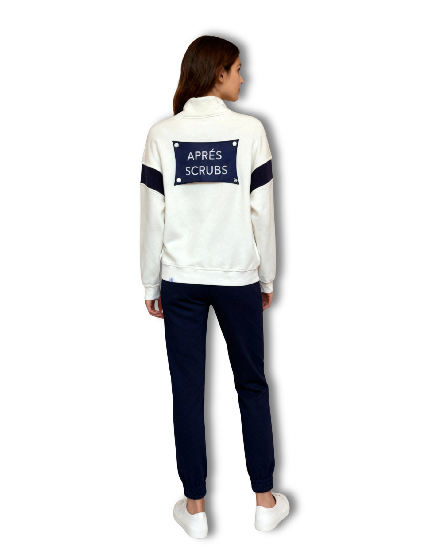 GA - White Quarter-Zip Sweatshirt