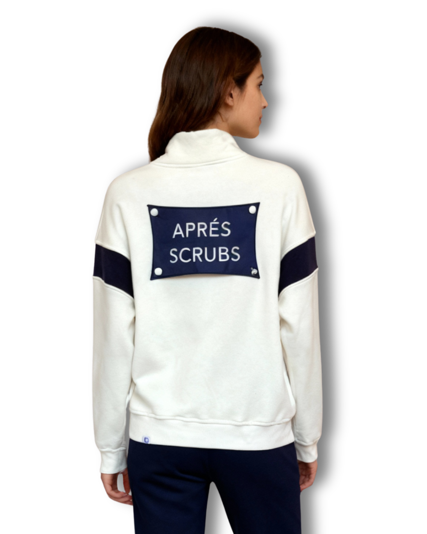 GA - White Quarter-Zip Sweatshirt