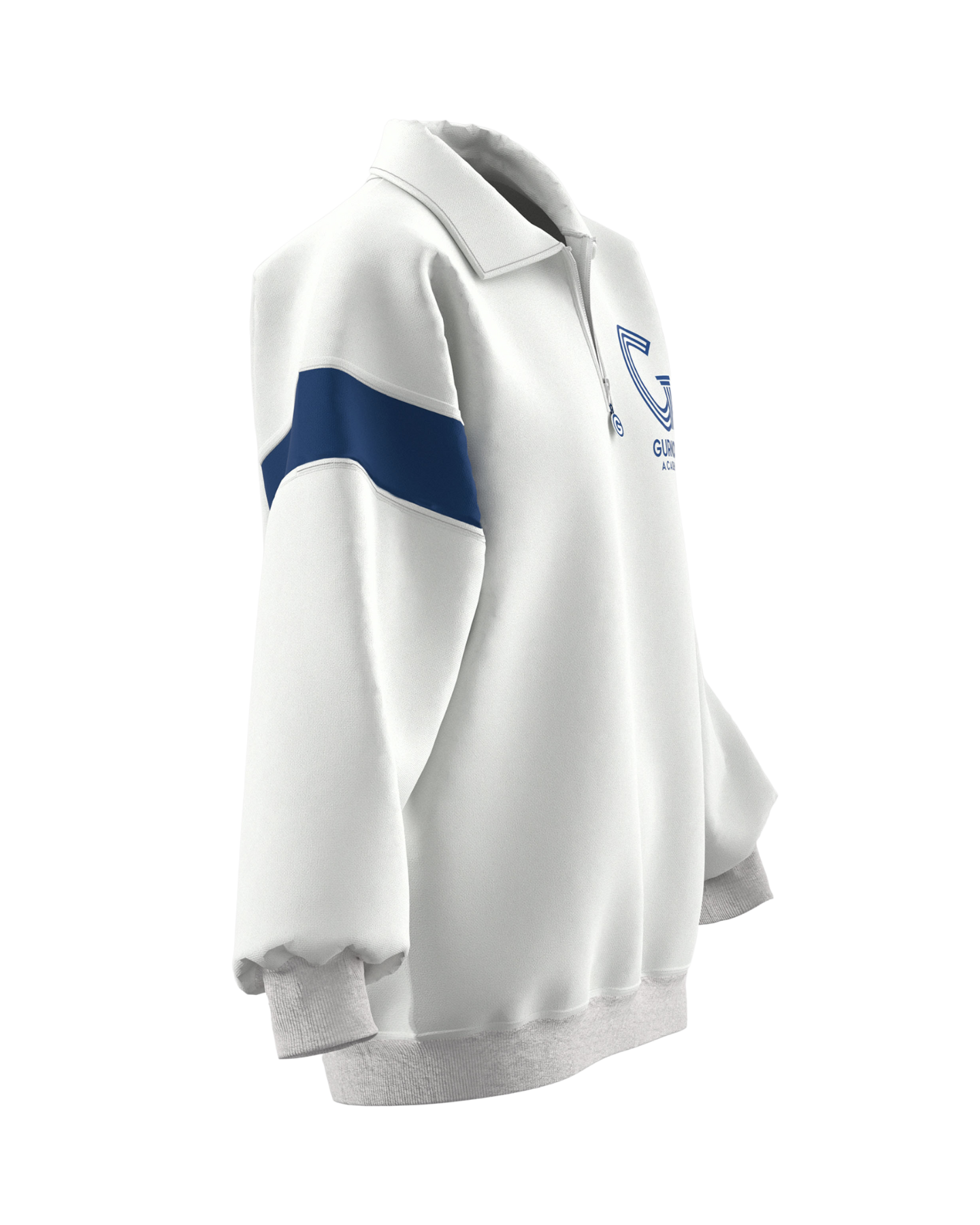 GA - White Quarter-Zip Sweatshirt