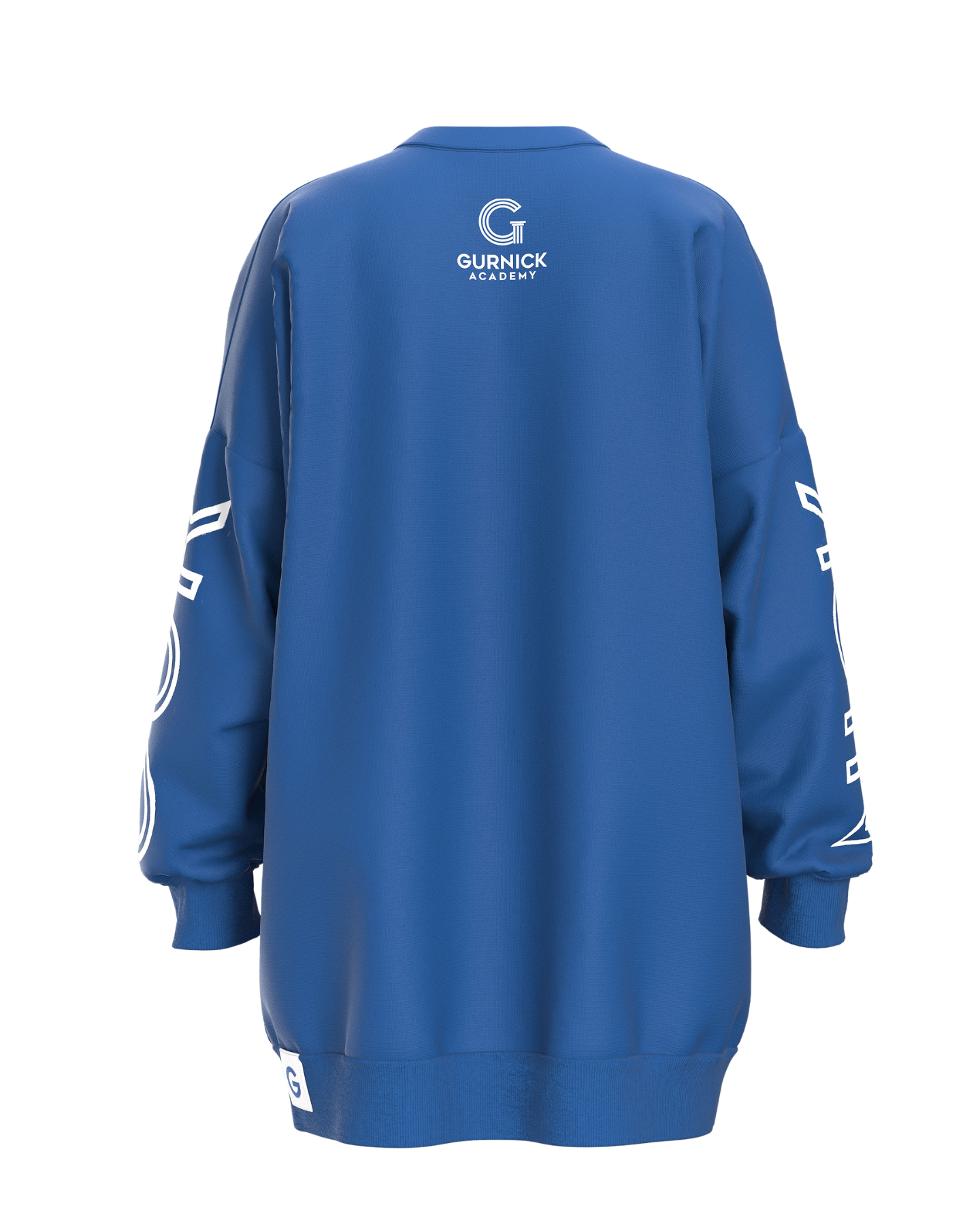 Gurnick Academy Blue Oversize Crew-neck Sweater