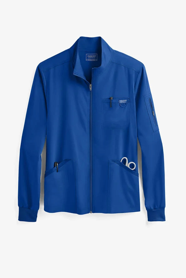 Cherokee Workwear Revolution Male Multi Pocket Zip Front Scrub Jacket