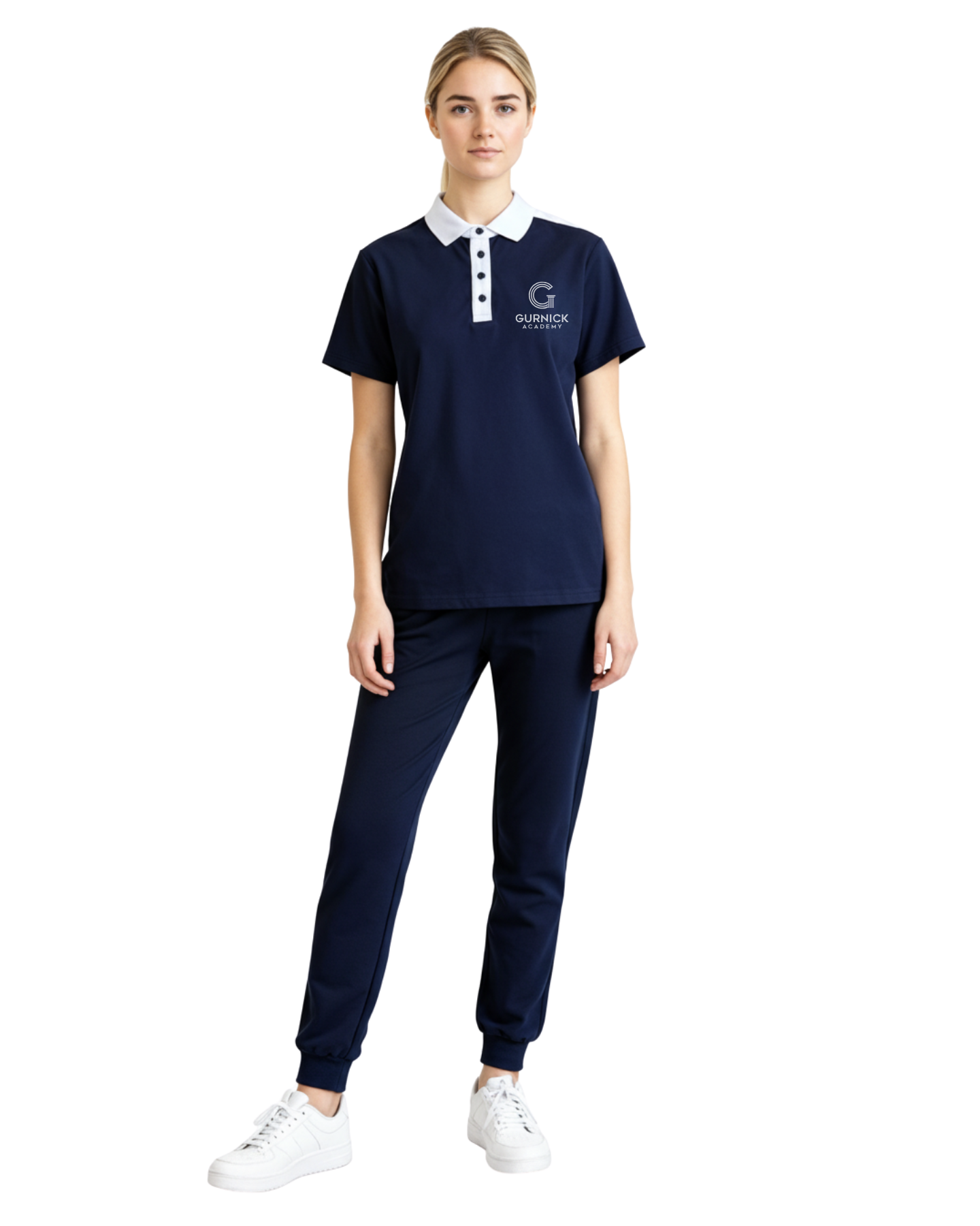 Gurnick Academy Blue and White Polo Shirt - Unisex