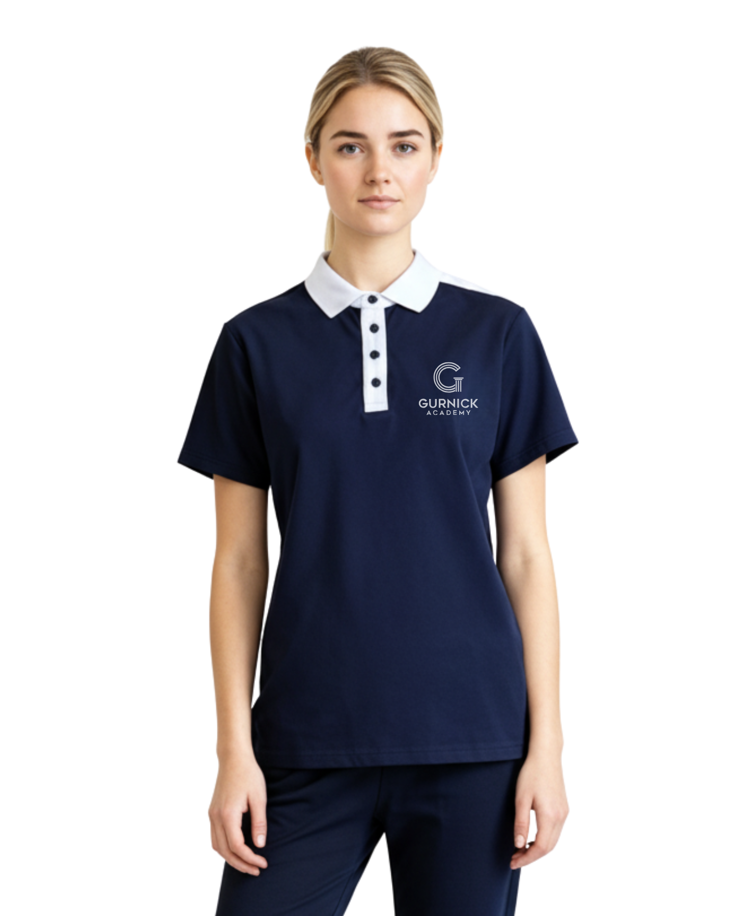 Gurnick Academy Blue and White Polo Shirt - Unisex