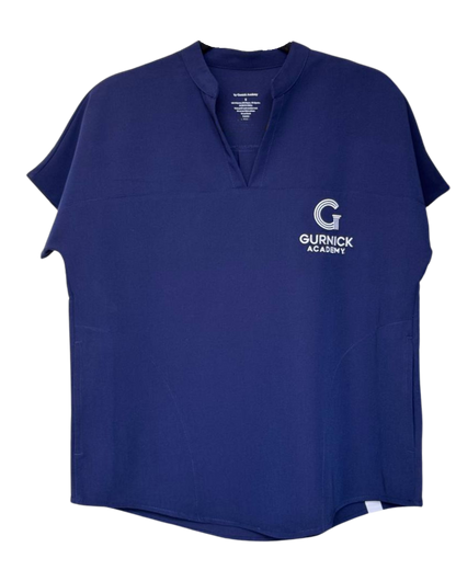 Women’s Split-Neck Multi-Pocket Scrub Top