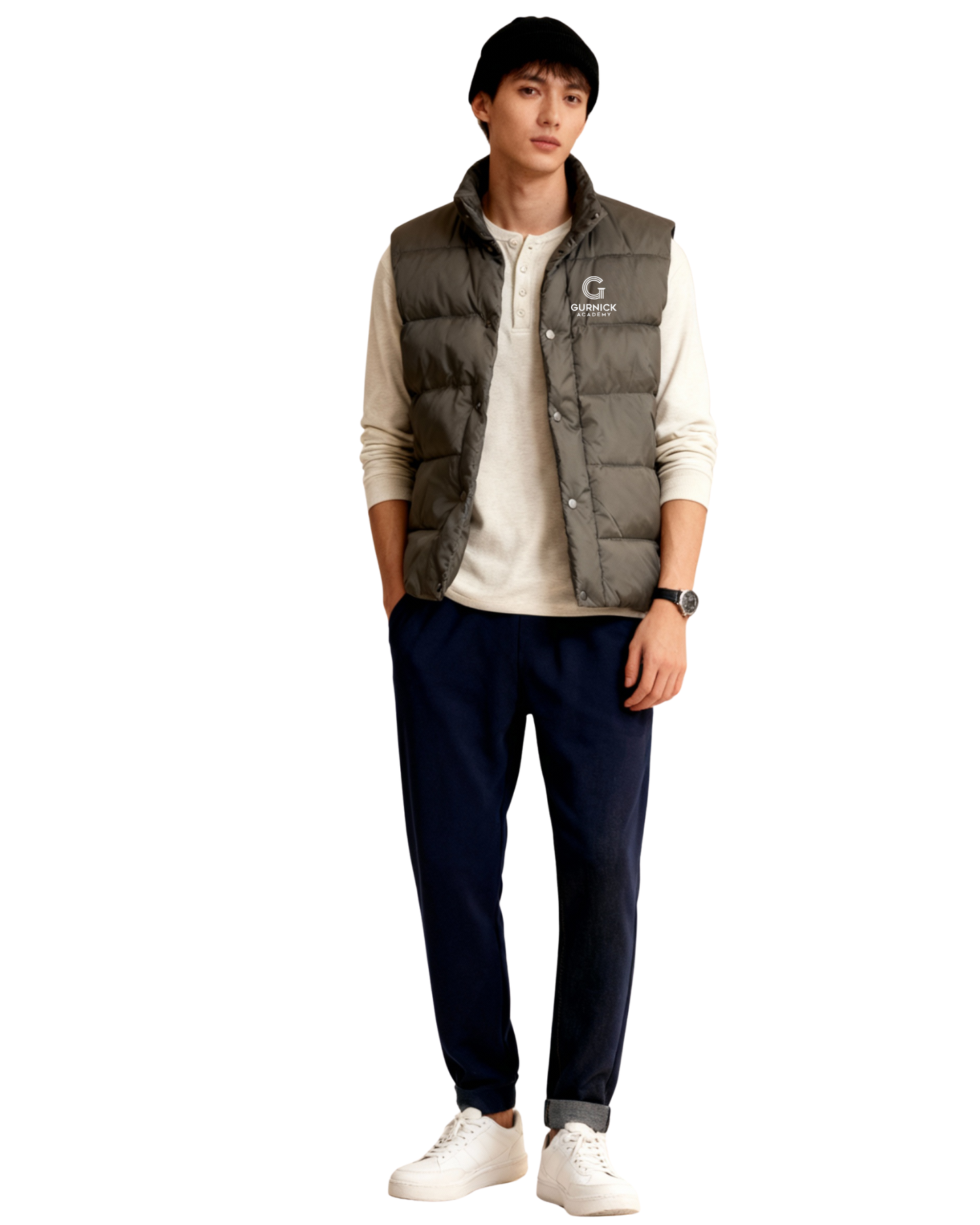 GA - Green Puffer Vest Overlayer