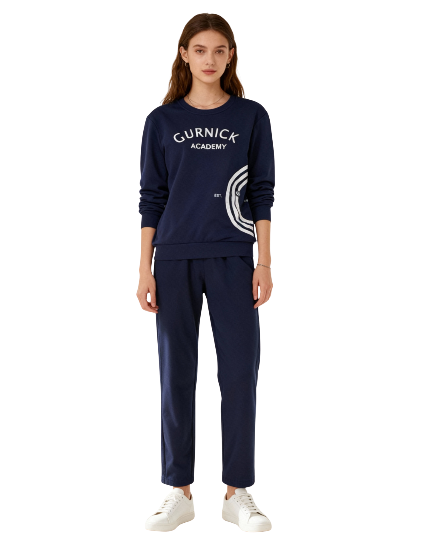 GA - Long-sleeve Crewneck with Zipper pocket