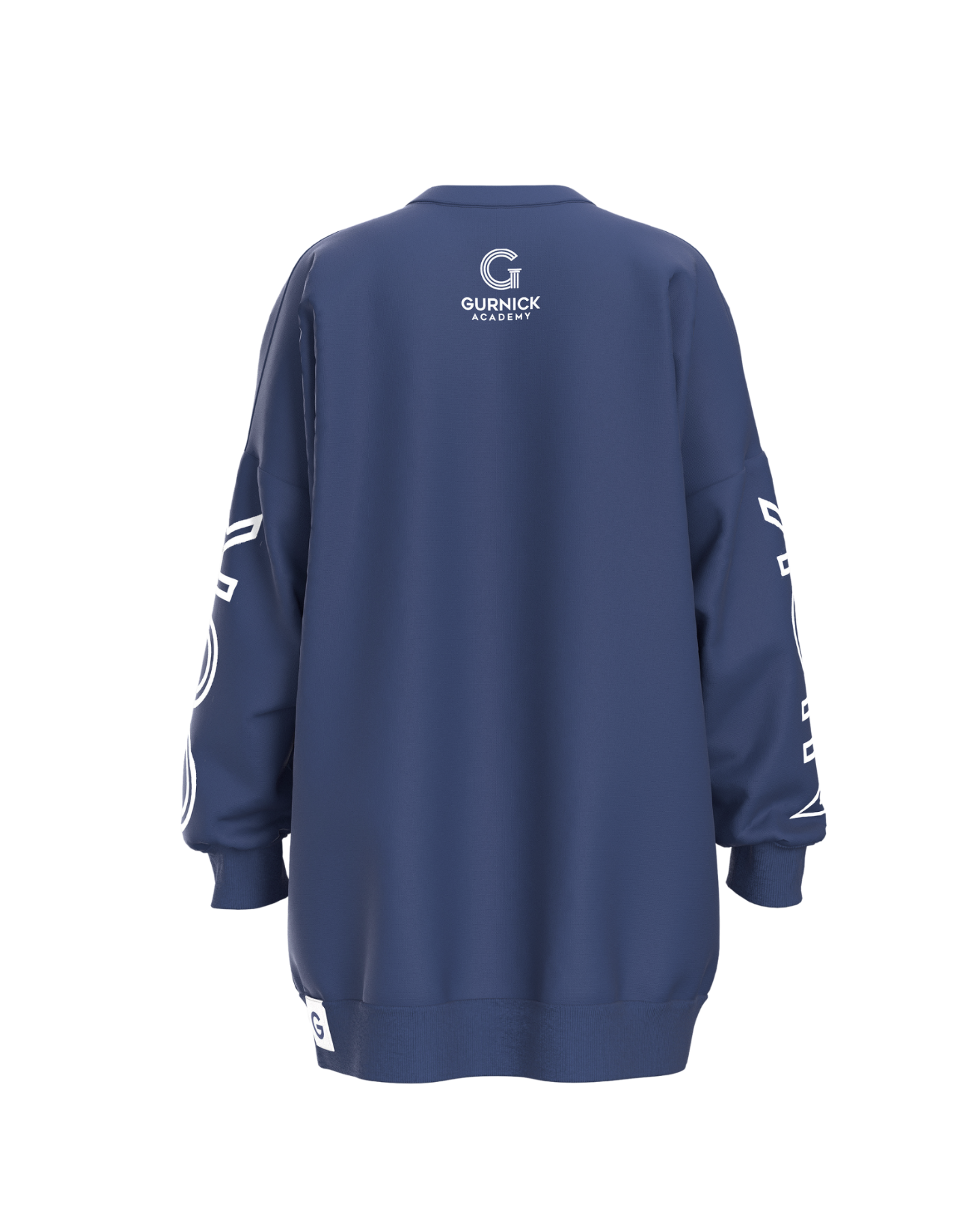 Gurnick Academy Blue Oversize Crew-neck Sweater