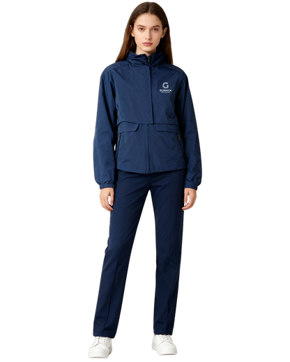 GA - Blue Lightweight Windbreaker Jacket Short