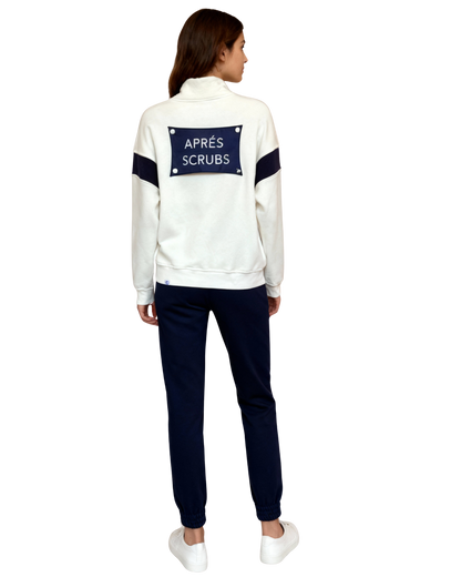 GA - White Quarter-Zip Sweatshirt