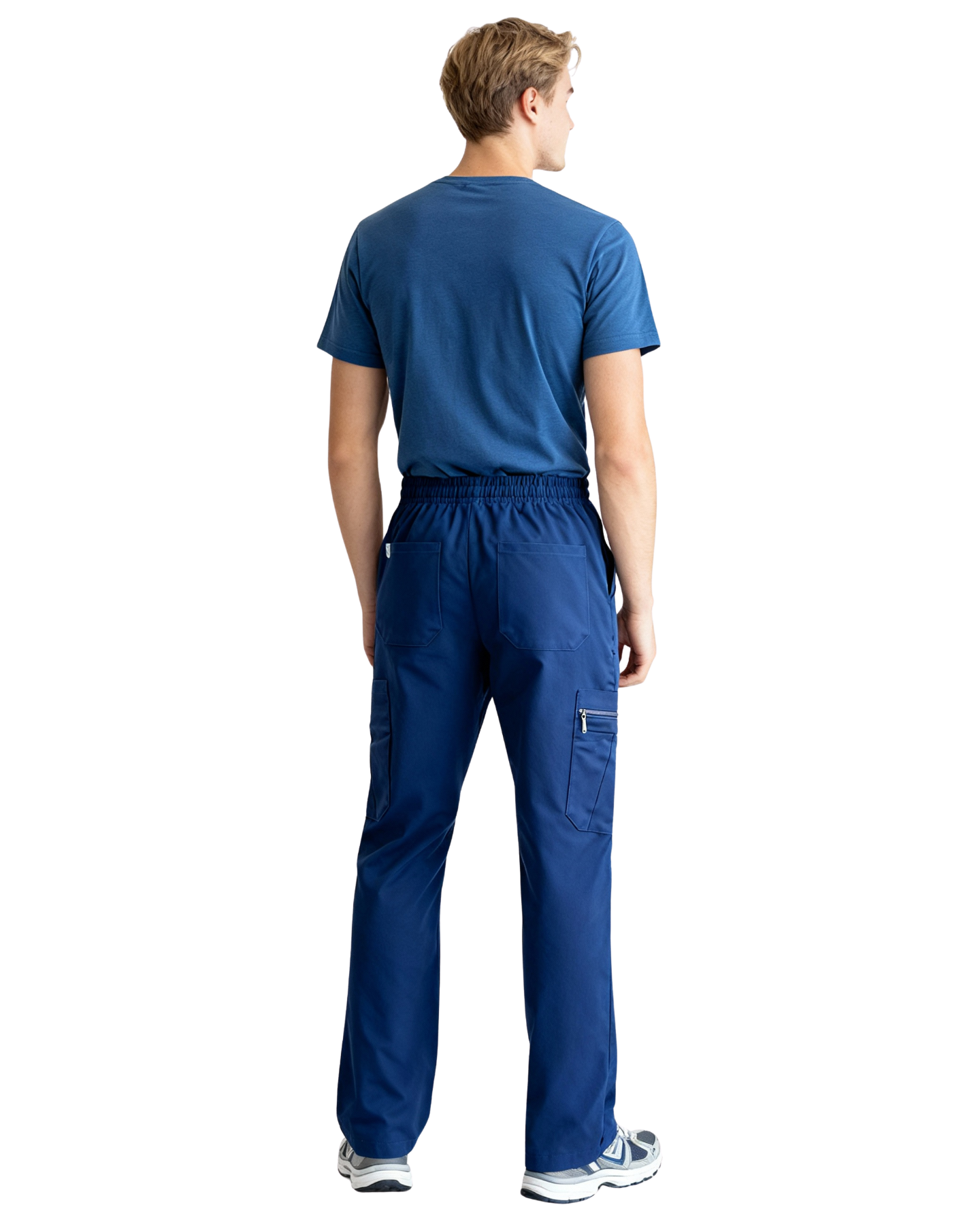 Men's Classic Boot Cut Scrub Pants With 4 Pockets
