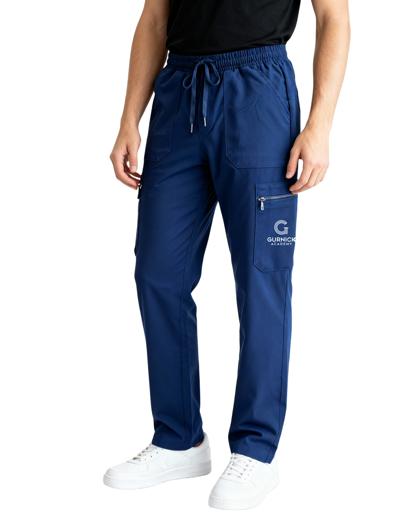 Men's Classic Boot Cut Scrub Pants With 4 Pockets