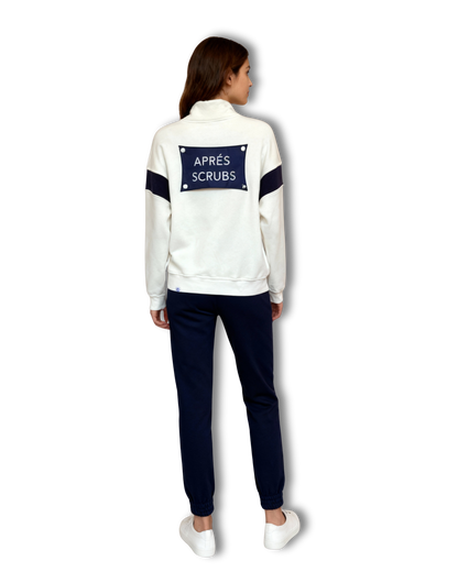 GA - White Quarter-Zip Sweatshirt