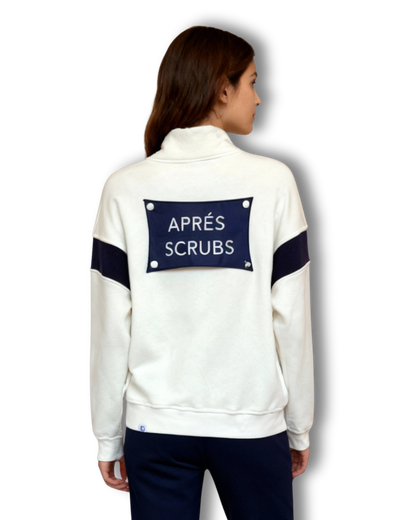 GA - White Quarter-Zip Sweatshirt