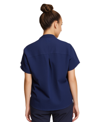 Women’s Split-Neck Multi-Pocket Scrub Top - Uniform