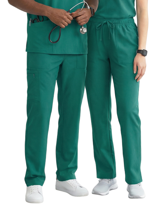 Unisex Teal Scrub Pants with 2 Pockets
