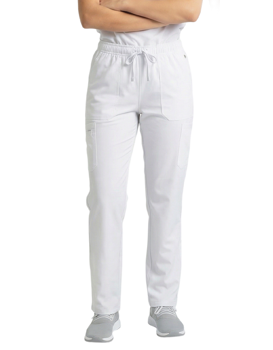 Unisex White Scrub Pants with 2 Pockets