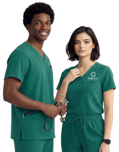 Unisex Teal Scrub Top