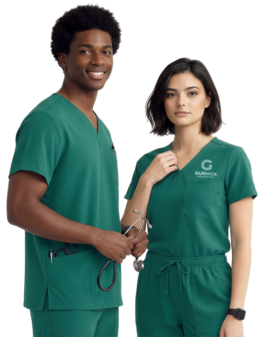 Unisex Teal Scrub Top