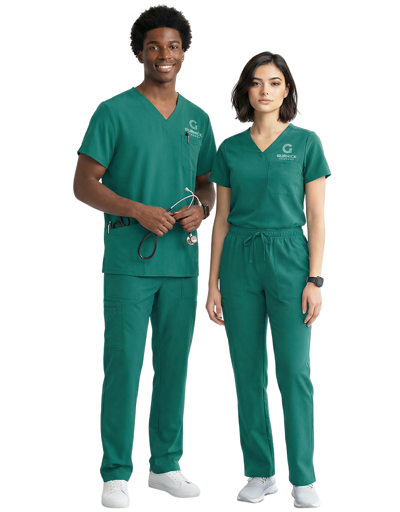 Unisex Teal Scrub Top