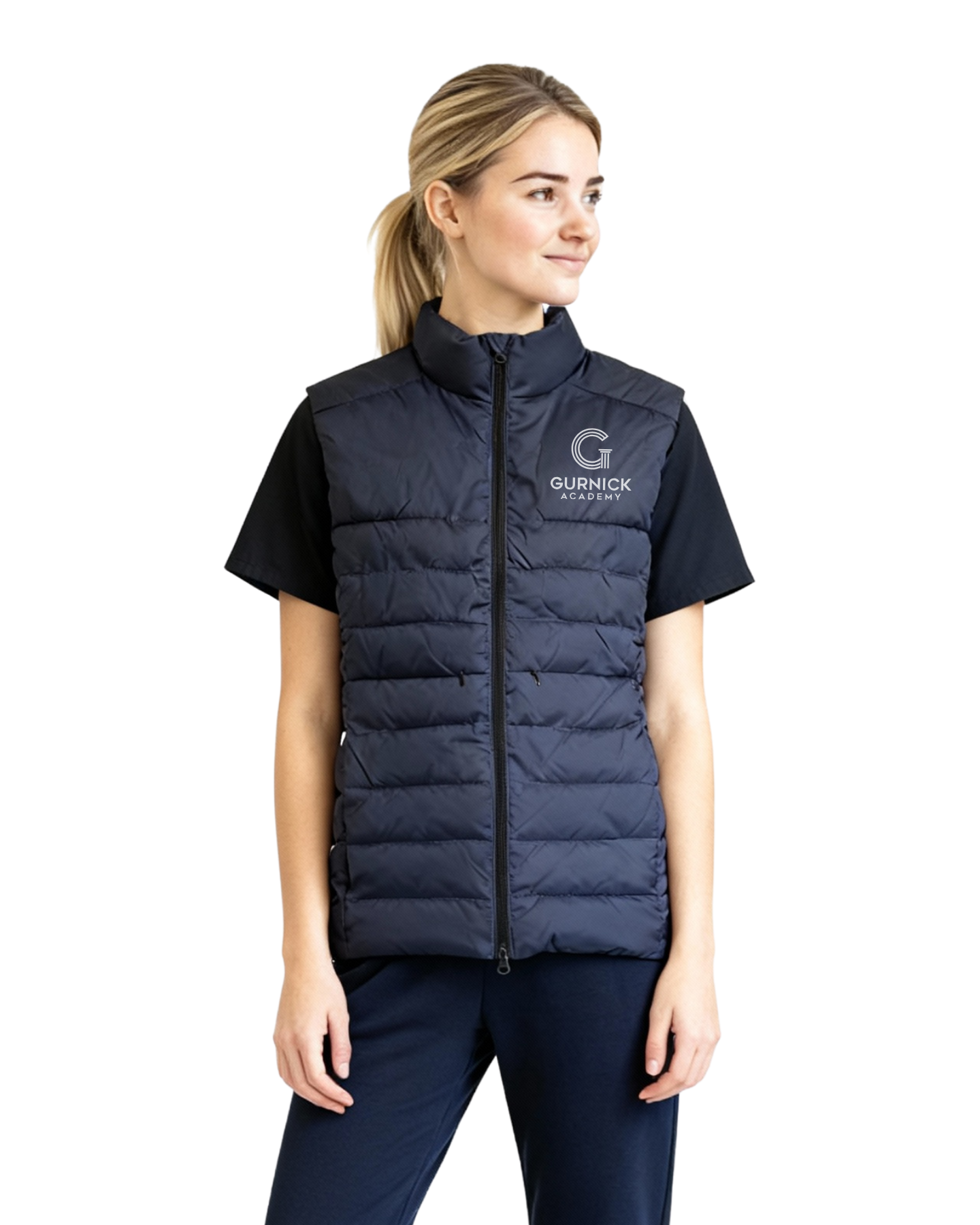Gurnick Academy Blue Puffer Stuff Vest - Fitted Overlayer