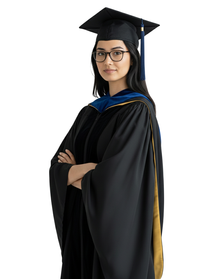 Step 1: Pick Your Graduation Cap and Gown - Masters Degree