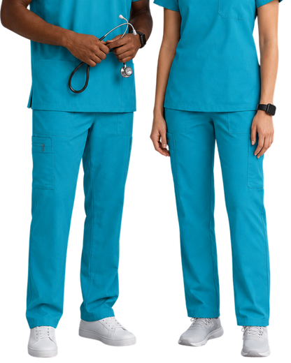 Unisex Teal Scrub Pants with 2 Pockets