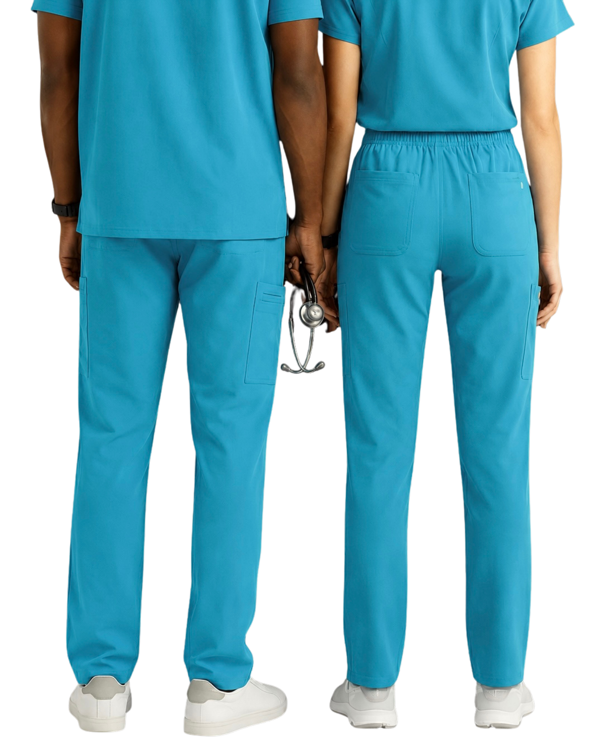 Unisex Teal Scrub Pants with 2 Pockets