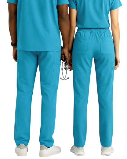 Unisex Teal Scrub Pants with 2 Pockets