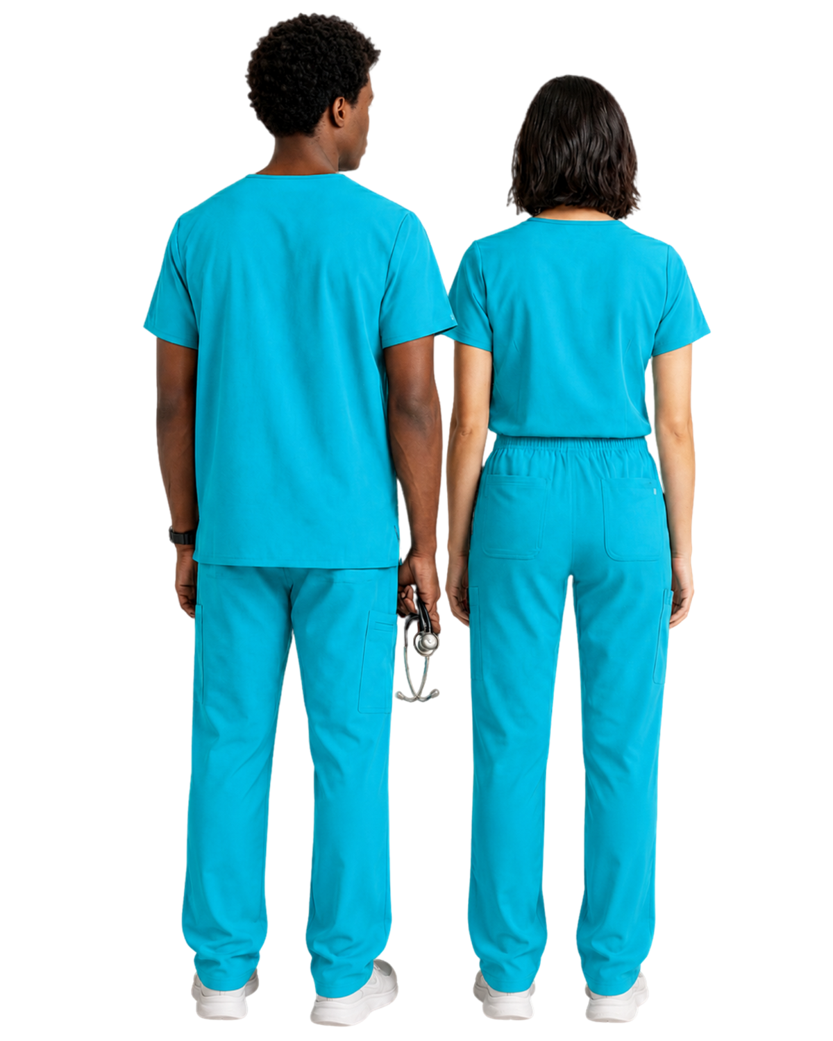 Unisex Teal Scrub Pants with 2 Pockets