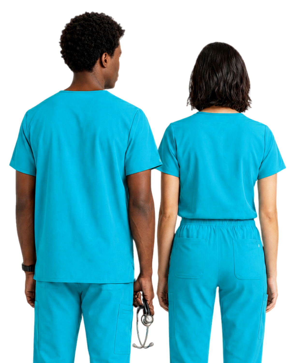 Unisex Teal Scrub Top