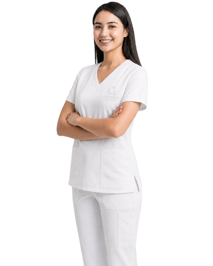 Unisex White Scrub Set