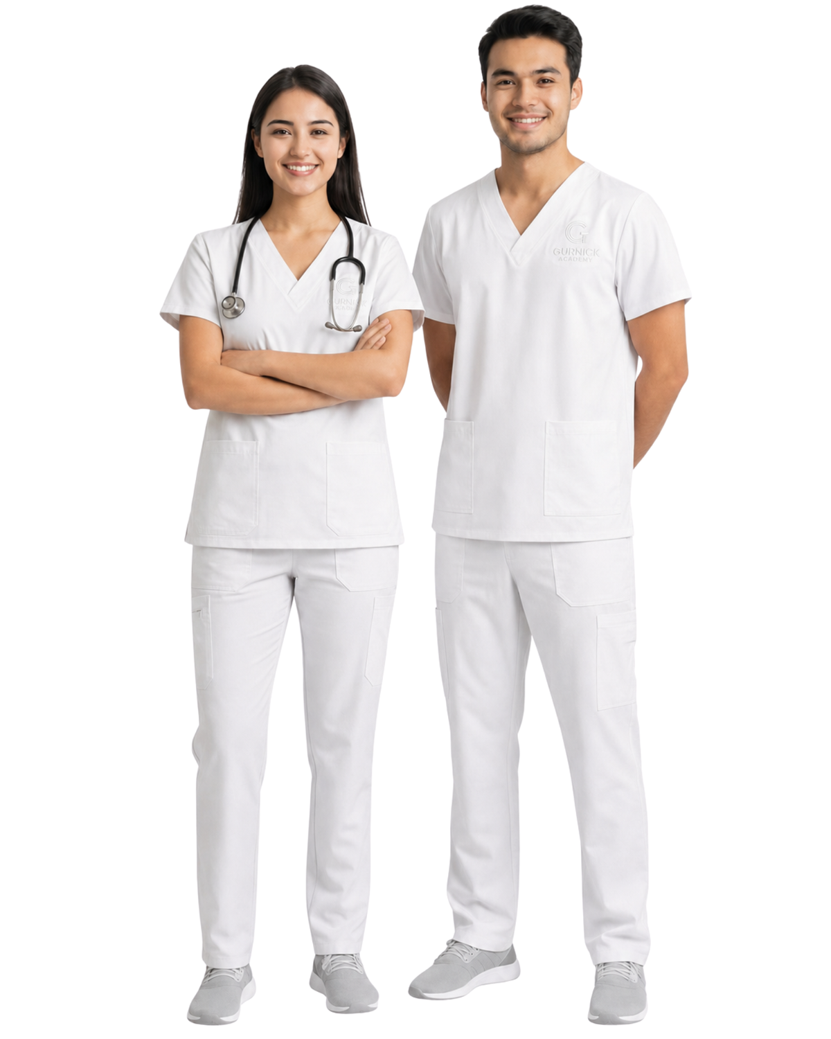 Unisex White Scrub Set