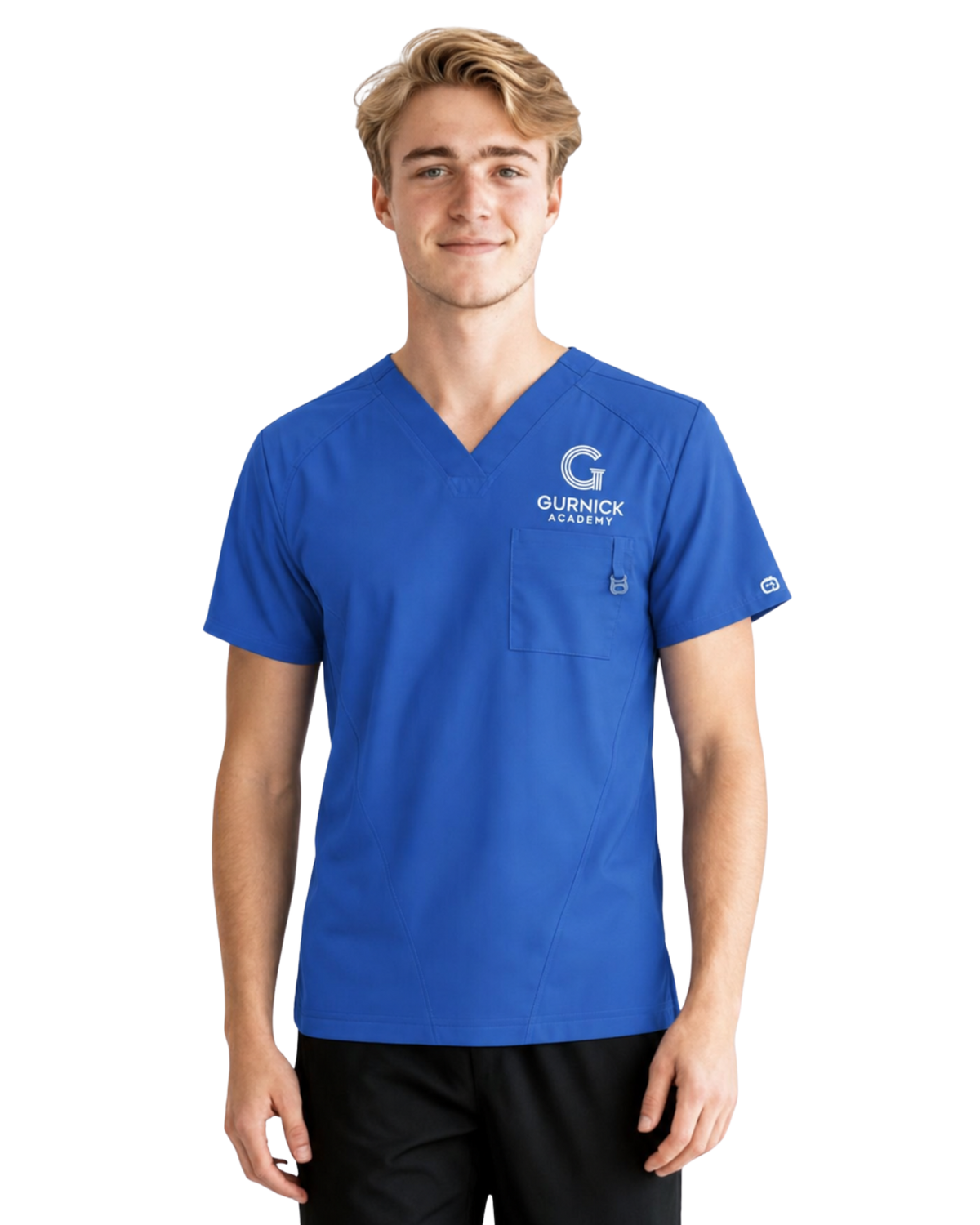 Vintage Style - Unisex Royal Blue Scrub Top