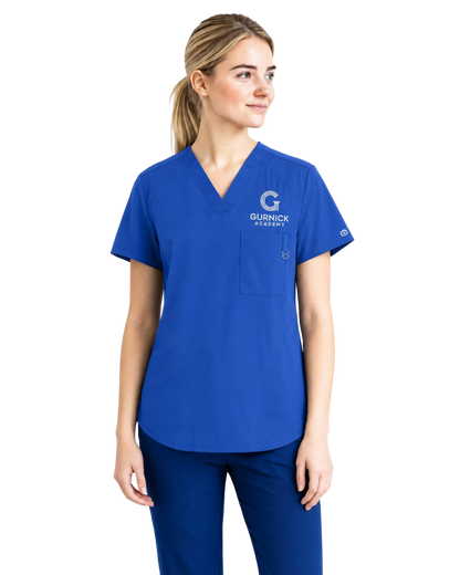 Vintage Style - Unisex Royal Blue Scrub Top