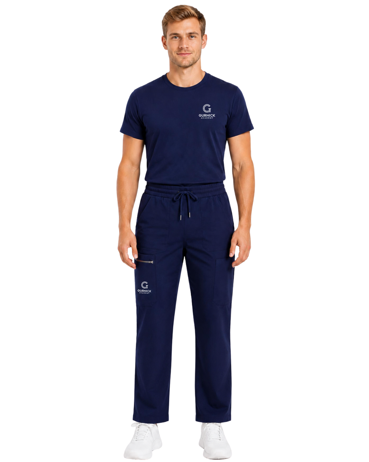 Men's Classic Boot Cut Scrub Pants With 4 Pockets