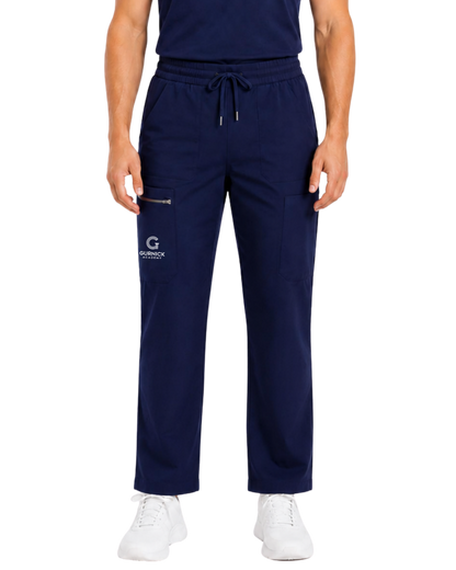 Men's Classic Boot Cut Scrub Pants With 4 Pockets