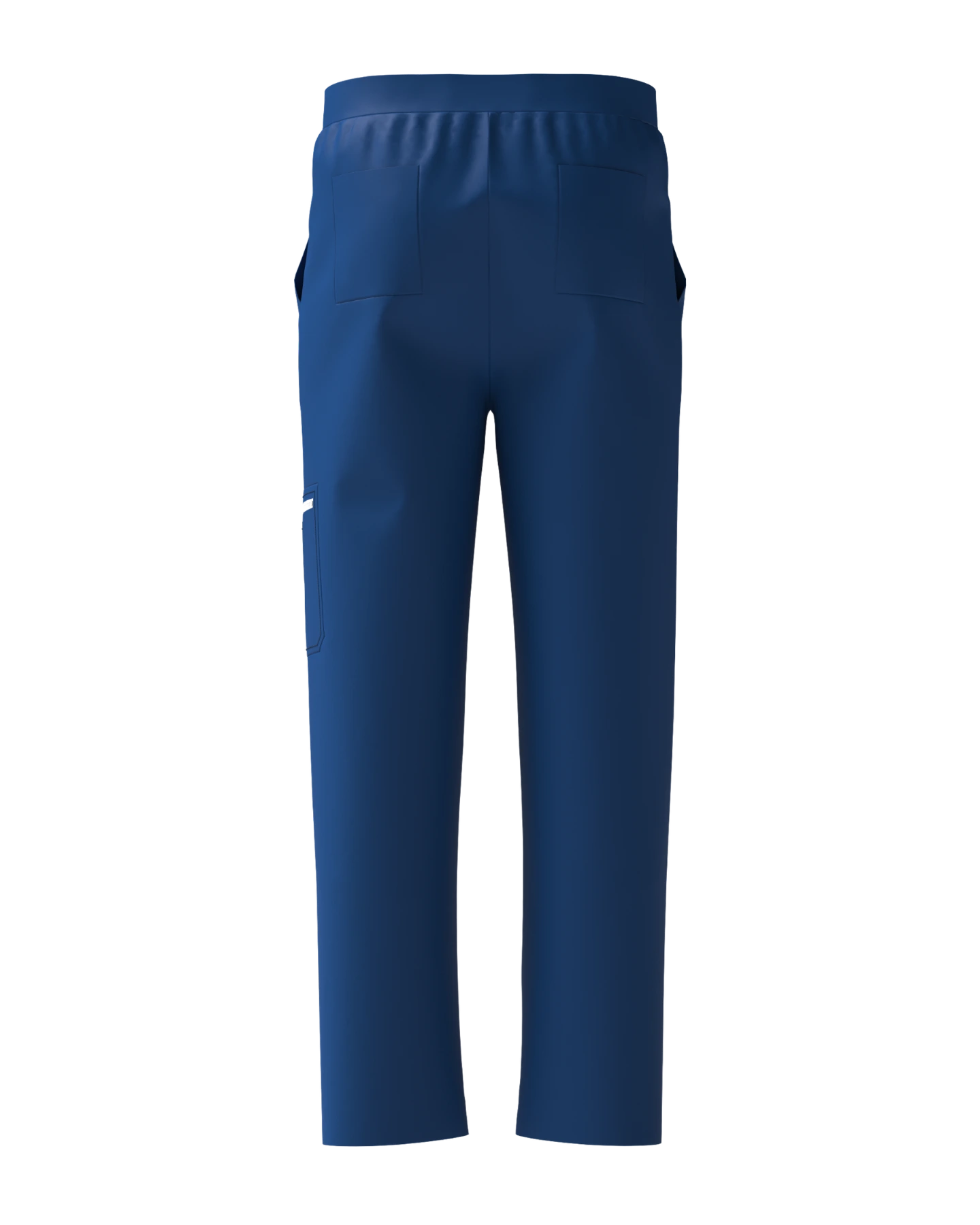 Men's Classic Boot Cut Scrub Pants With 4 Pockets - Rear View