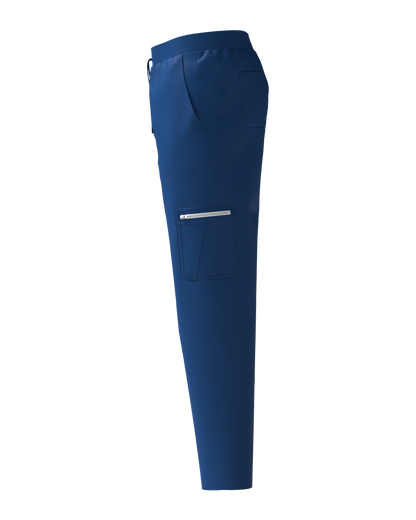 Men's Classic Boot Cut Scrub Pants With 4 Pockets - Left Side View