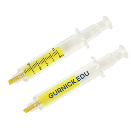 Syringe shape highlighter marker