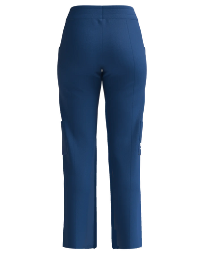 Women's Classic Boot Cut Scrub Pants with 4 Pockets - Rear View