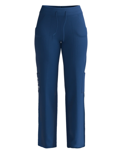 Women's Classic Boot Cut Scrub Pants with 4 Pockets - Front View