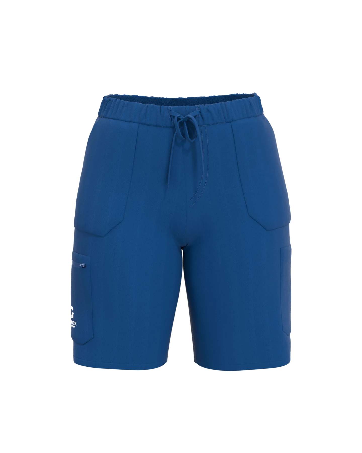 Women's Scrubs Shorts with Elastic Waistband and Adjustable Drawstrings - Front View