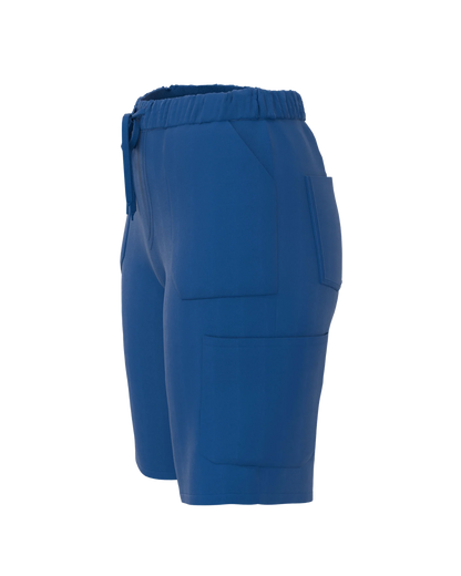 Women's Scrubs Shorts with Elastic Waistband and Adjustable Drawstrings - left Side View