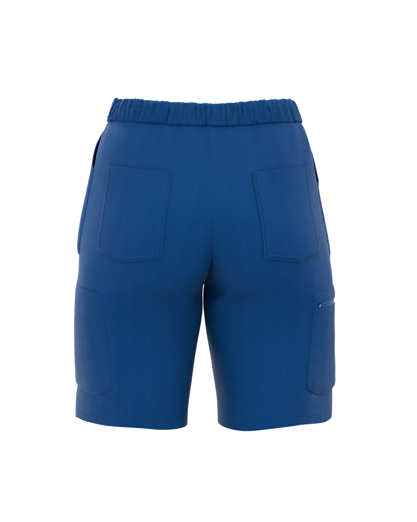 Women's Scrubs Shorts with Elastic Waistband and Adjustable Drawstrings - Rear View