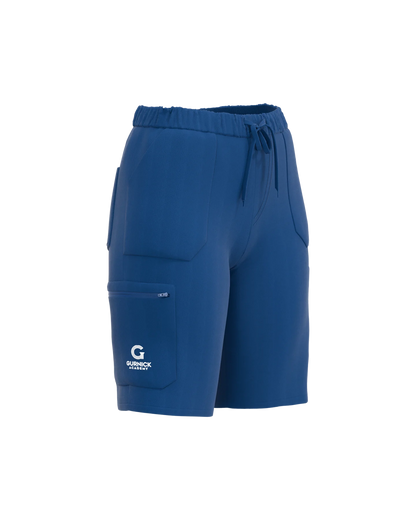 Women's Scrubs Shorts with Elastic Waistband and Adjustable Drawstrings - Right Side View